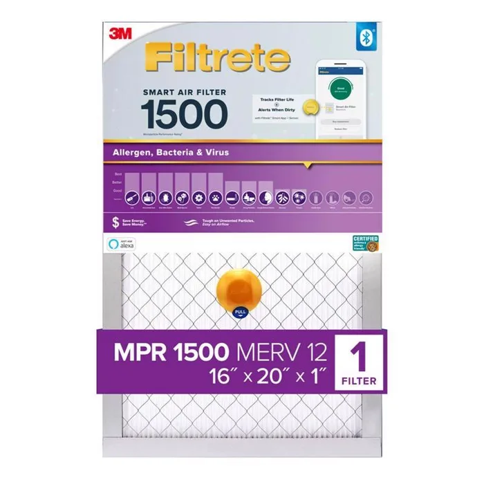 Filtrete 16 in. W X 20 in. H X 1 in. Polypropylene 1500 MPR Smart Air Filter 1 pk (Pack of 4)