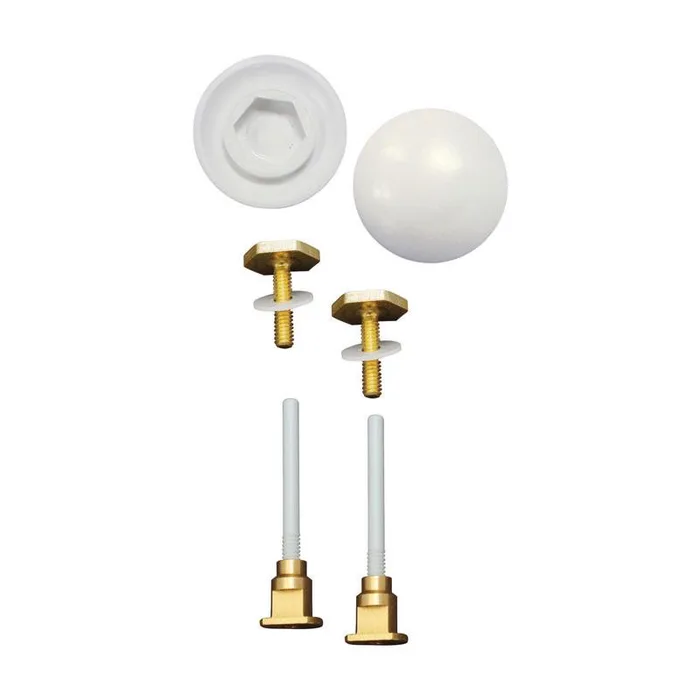 Keeney Toilet Bolts and Caps White Plastic (Pack of 6)