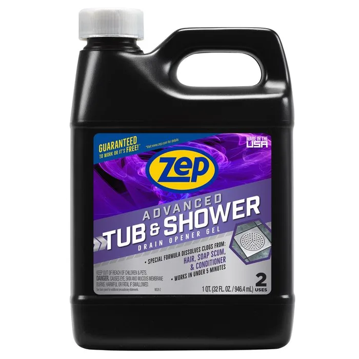 Zep Advanced Tub & Shower Gel Drain Opener 1 qt (Pack of 12)