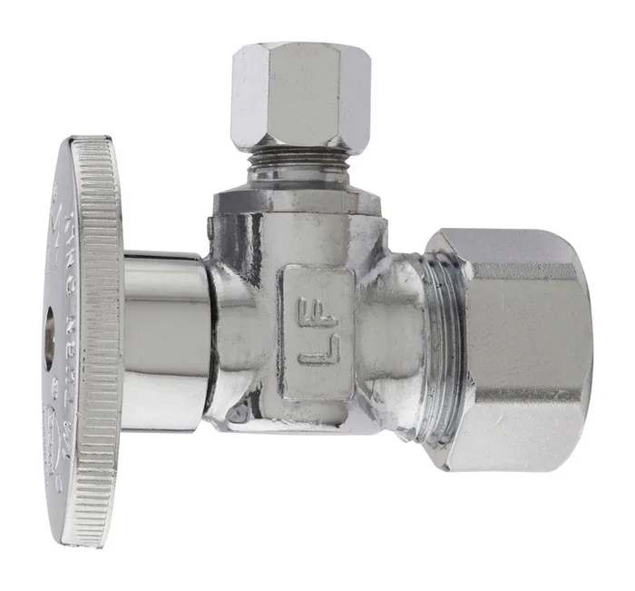 Plumb Pak 5/8 in. Compression in. X 1/4 in. Compression Brass Angle Valve