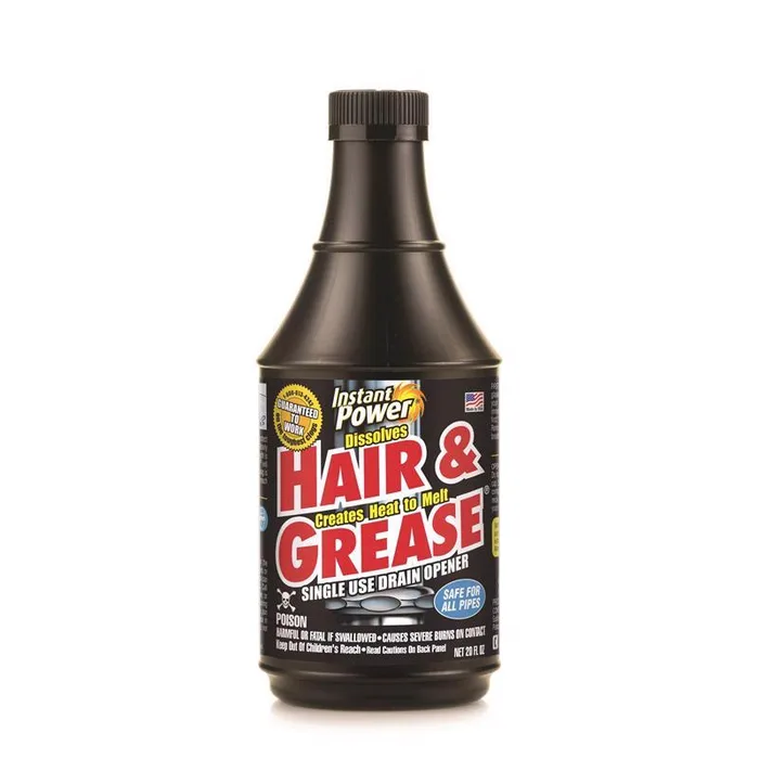 Instant Power Hair & Grease Liquid Drain Opener 20 oz (Pack of 6)