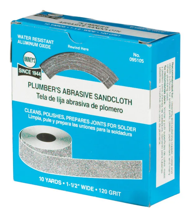 Harvey's 10 yd L X 1-1/2 in. W 120 Grit Aluminum Oxide Sanding Cloth 1 pk