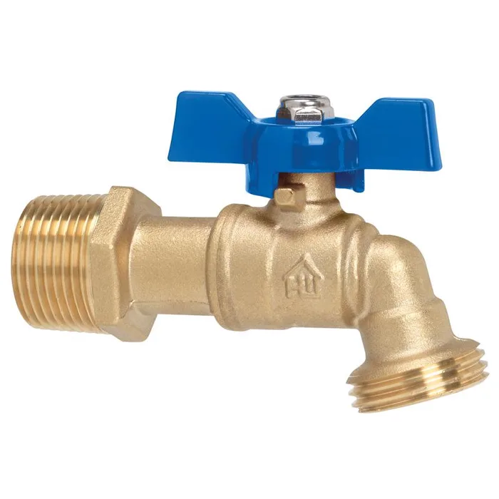 Homewerks 3/4 in. MIP in. X 3/4 in. Garden Hose Thread Brass Ball Valve Hose Bibb