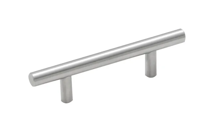 Amerock Contemporary Bar Cabinet Pull 3 in. Sterling Nickel Silver 5 pk