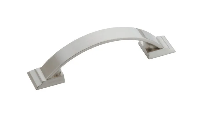Amerock Candler Transitional Arch Cabinet Pull 3 in. Satin Nickel Silver 5 pk