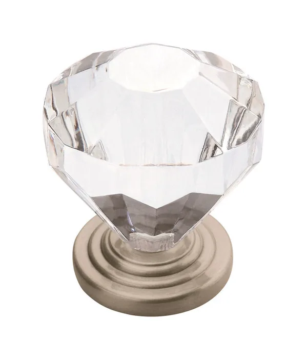 Amerock Traditional Classics Round Furniture Knob 1-1/4 in. D 1-1/5 in. Satin Nickel 5 pk