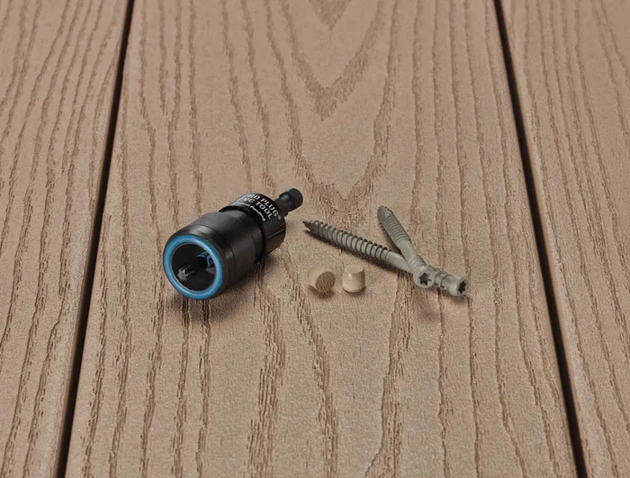 Starborn Pro Plug No. 10 X 2-3/4 in. L Brownstone Star Trim Head Deck Screws and Plugs Kit 1 pk