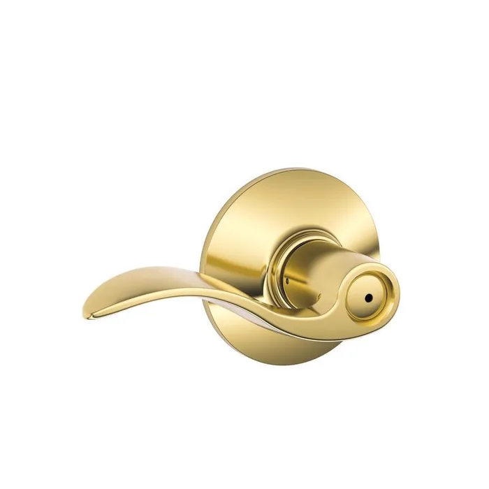 Schlage Traditional Polished Brass/Satin Nickel Bed and Bath Lever