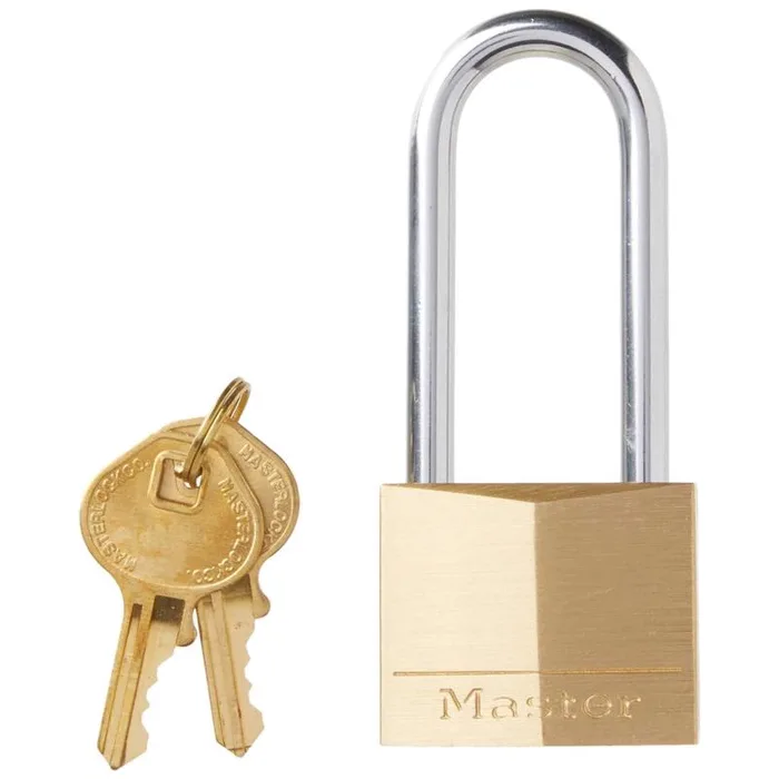 Master Lock 1-9/16 in. W Brass 4-Pin Cylinder Exterior Padlock