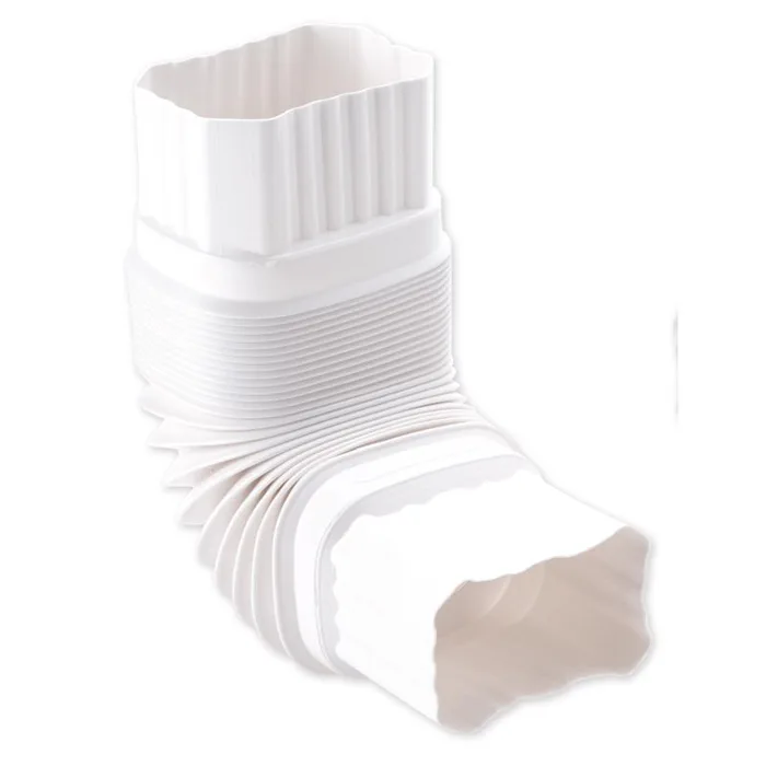 Amerimax 2 in. H X 3 in. W X 7.5 in. L White Vinyl Gutter Elbow