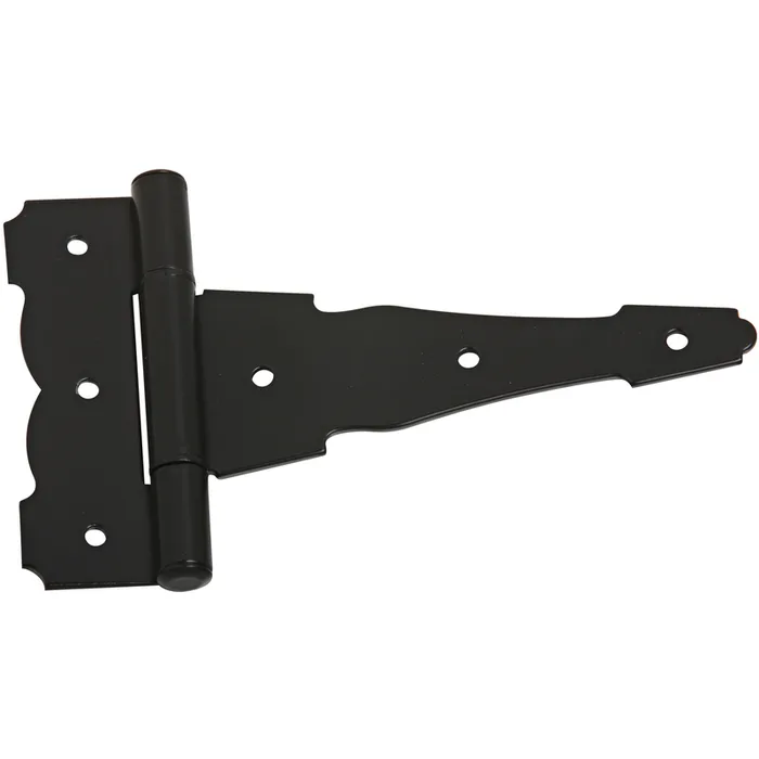 National Hardware 6 in. W X 6 in. L Black Steel Ornamental T Hinge 1 pk