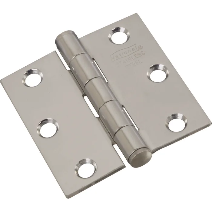 National Hardware 2-1/2 in. L Stainless Steel Door Hinge 2 pk