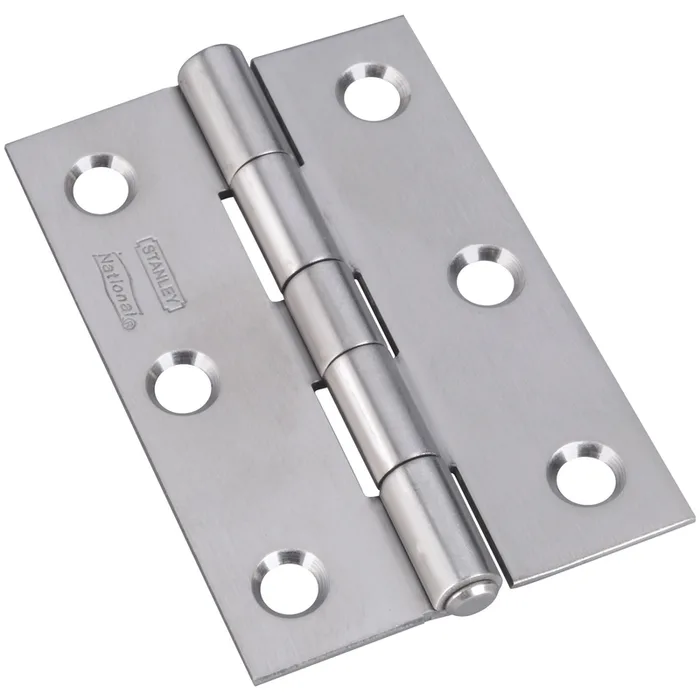 National Hardware 3 in. L Stainless Steel Narrow Hinge 2 pk