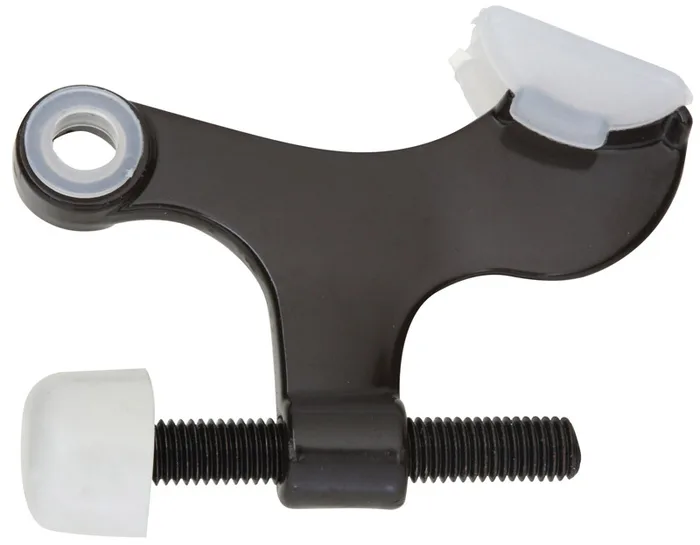 National Hardware Steel Oil Rubbed Bronze Black/White Hinge Pin Door Stop Mounts to door hinge .5 in