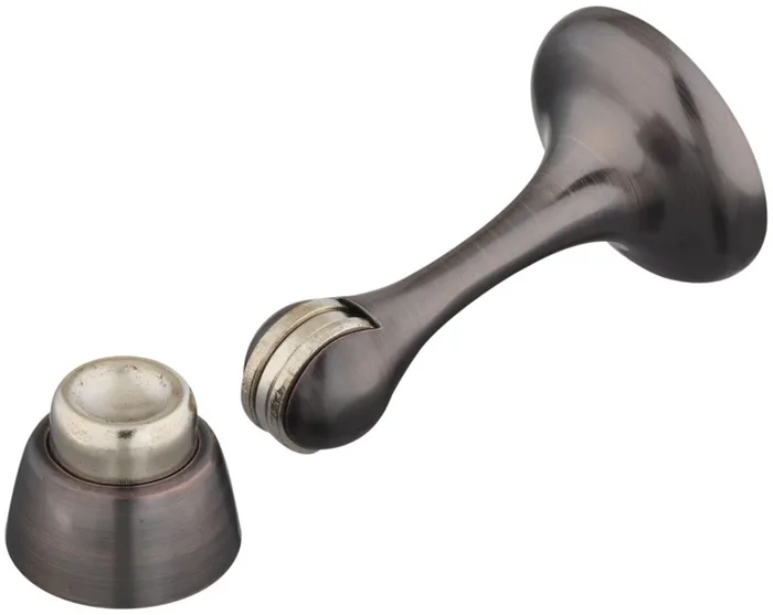 National Hardware 3 in. W Zinc w/Steel Antique Bronze Magnetic Door Stop Mounts to door and wall .7