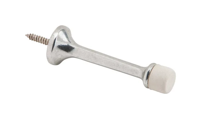 Ives 3-1/8 in. W X 7/8 in. L Aluminum Metallic Door Stop Mounts to wall