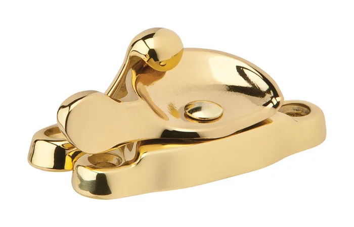 Ives Polished Brass Brass Window Lock 1 pk