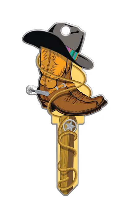 Lucky Line Cowboy House Key Blank Single For Kwikset KW1/11 Multicolored (Pack of 5)
