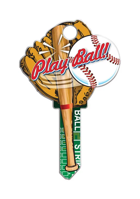 Lucky Line Baseball House Key Blank Double For Kwikset KW1/11 Multicolored (Pack of 5)