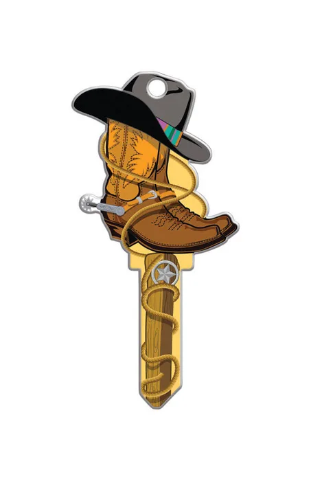 Lucky Line Cowboy House Key Blank 68 Single For Schlage Locks Multicolored (Pack of 5)