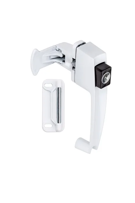 National Hardware Zinc-Plated White Zinc Push Button Keyed Latch 1 pk