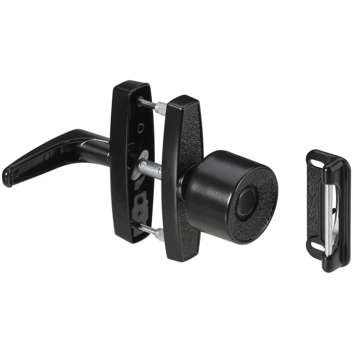 National Hardware Matte Black Zinc Universal Knob Latch 1 pk