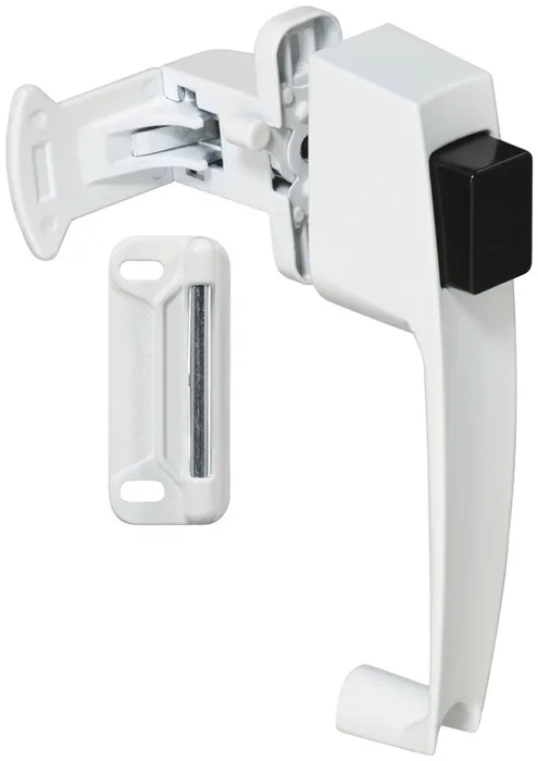 National Hardware Bright White Zinc Push Button Latch 1 pk