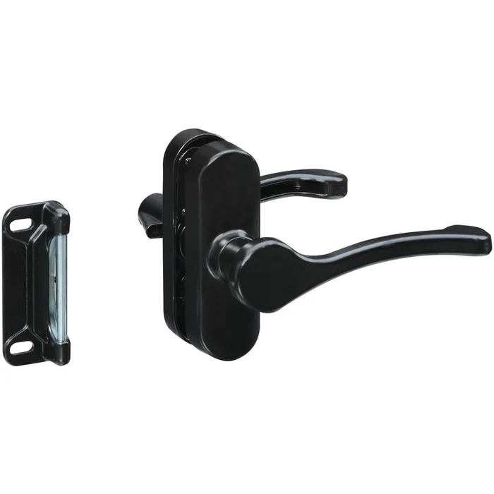 National Hardware Matte Black Zinc Lever Latches 1 pk