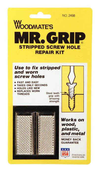 Woodmate's Mr. Grip 3/4 in. D X 2 in. L Steel Round Head Screw Hole Repair Kit 1 pk