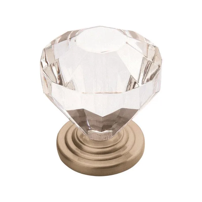 Amerock Traditional Classics Round Cabinet Knob 1-1/4 in. D 1-3/8 in. Satin Nickel 1 pk