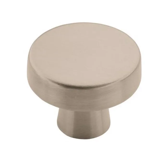 Amerock Blackrock Collection Round Cabinet Knob 1-5/16 in. D 1-1/8 in. Satin Nickel 1 pk
