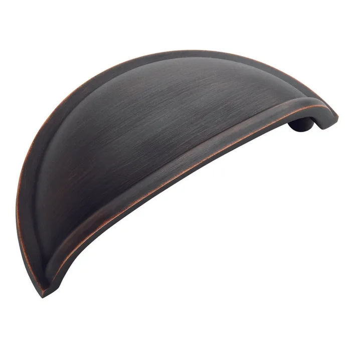 Amerock Cup Pull Collection Traditional Cup Cabinet Cup Pull 3 in. Oil Rubbed Bronze Brown 1 pk