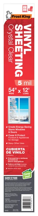 Frost King Clear Vinyl Sheeting Roll For Doors and Windows 12 ft. L X 5 mil