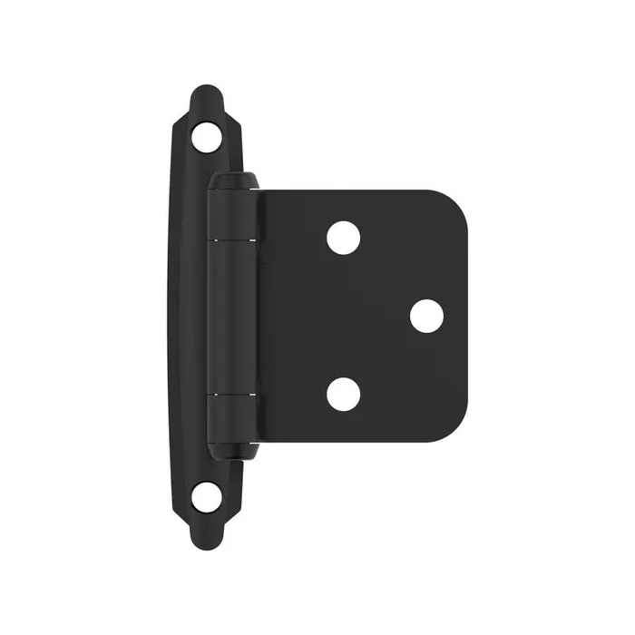 Amerock 1 13/16 in. W X 2-3/4 in. L Black Steel Self-Closing Hinge 2 pk