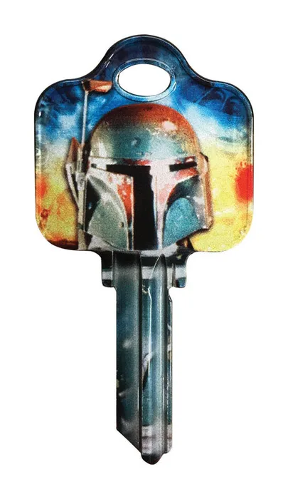 HILLMAN Star Wars Boba Fett House/Padlock Key Blank 68 Single For Schlage Locks Multicolored (Pack of 5)