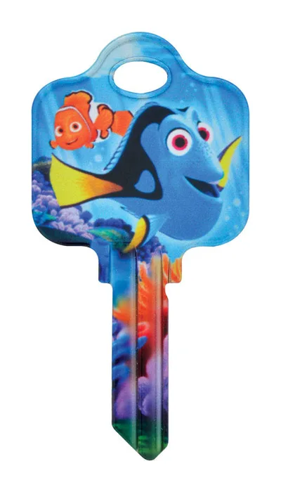 HILLMAN Disney Dory House/Padlock Universal Key Blank Single (Pack of 5)