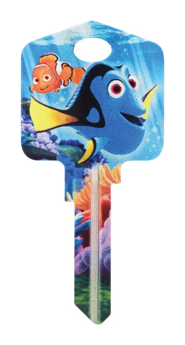 HILLMAN Disney Dory House/Padlock Universal Key Blank Single (Pack of 5)