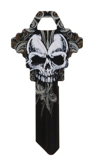 HILLMAN Wackey Skull House/Office Universal Key Blank Single (Pack of 6)