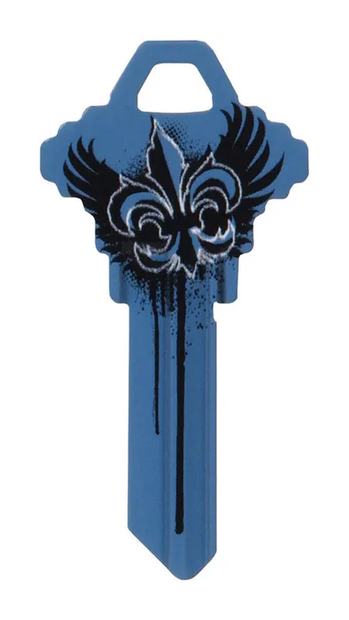 HILLMAN Wackey Blue Wings House/Office Universal Key Blank Single Blue (Pack of 6)