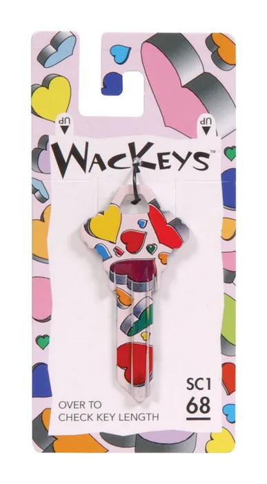 HILLMAN Wackey Hearts House/Office Universal Key Blank Single (Pack of 6)