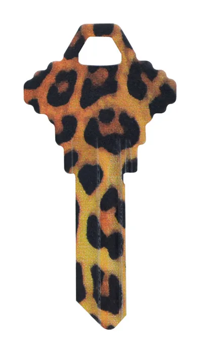HILLMAN Wackey Leopard House/Office Universal Key Blank Single (Pack of 6)