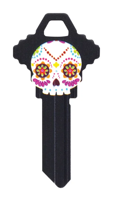 HILLMAN Wackey Sugar Skull House/Office Universal Key Blank Single (Pack of 6)