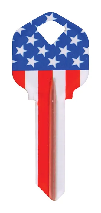 HILLMAN Wackey Stars & Stripes House/Office Universal Key Blank Single (Pack of 6)