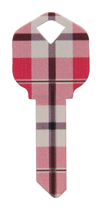 HILLMAN Wackey Plaid House/Office Universal Key Blank Single (Pack of 6)