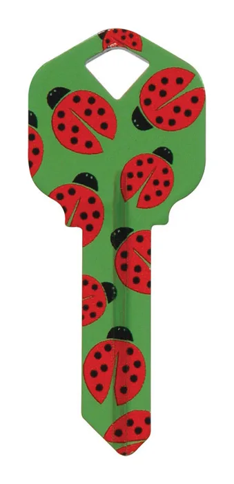 HILLMAN Wackey Lady Bugs House/Office Universal Key Blank Single (Pack of 6)
