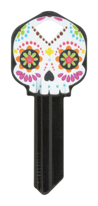 HILLMAN Wackey Sugar Skull House/Office Universal Key Blank Single (Pack of 6)