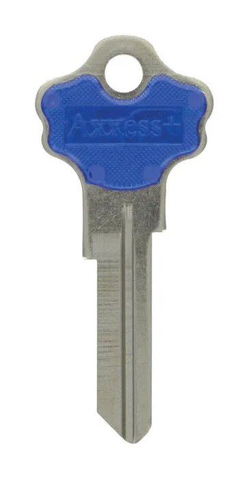 HILLMAN Traditional Key House/Office Key Blank 97 Single For Kwikset Locks Blue/Silver (Pack of 10)