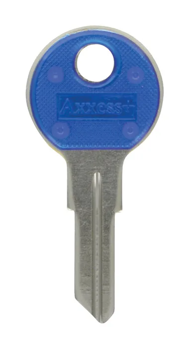 HILLMAN Traditional Key House/Office Key Blank 80 Single For Chicago locks Blue/Silver (Pack of 10)