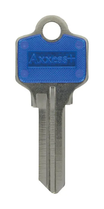 HILLMAN Traditional Key House/Office Key Blank 77 Single For Best locks Blue/Silver (Pack of 10)
