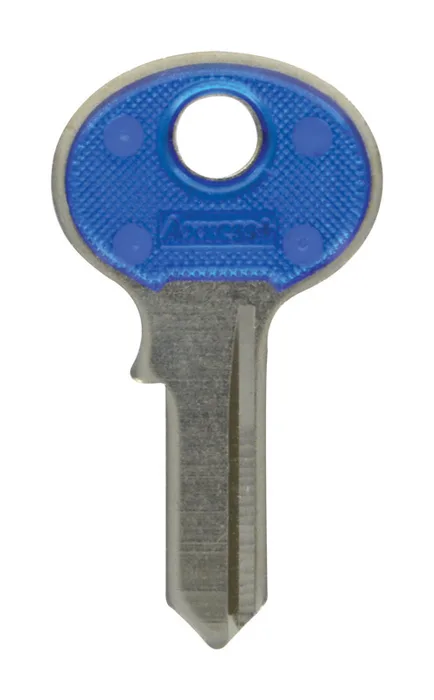 HILLMAN Traditional Key House/Office Key Blank 69 Single For Master Locks Blue/Silver (Pack of 10)